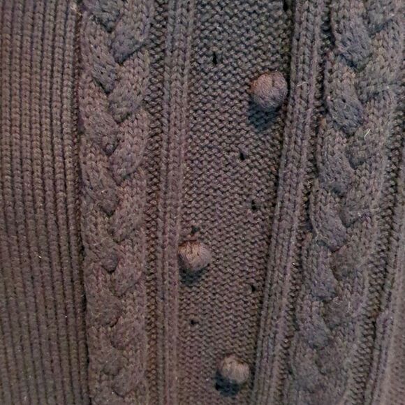 Nicholas Cozy Grandpa Pom Pom Belted Cardigan Small - Picture 6 of 8